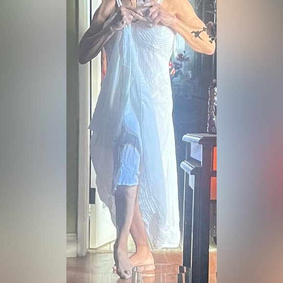 Vasna | White Pearls Boho Dress | Size Large - Picture 11 of 16